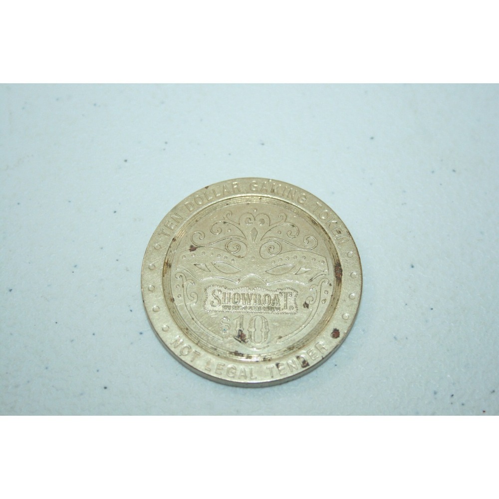 Showboat Mardi Gras Casino $10 Gaming Token Atlantic City New Jersey‎